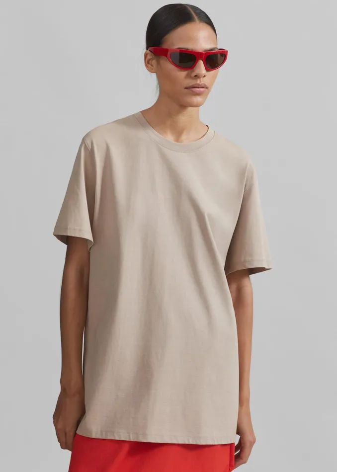 The Frankie Shop Tops Azaro Tee 8211 Beige 8211 Women