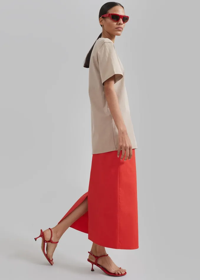 The Frankie Shop Tops Azaro Tee 8211 Beige 8211 Women