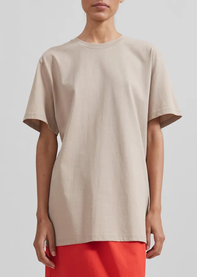 The Frankie Shop Tops Azaro Tee 8211 Beige 8211 Women