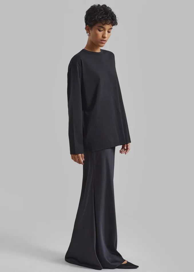 The Frankie Shop Tops Bennett Long Sleeves Tee 8211 Black 8211 Women