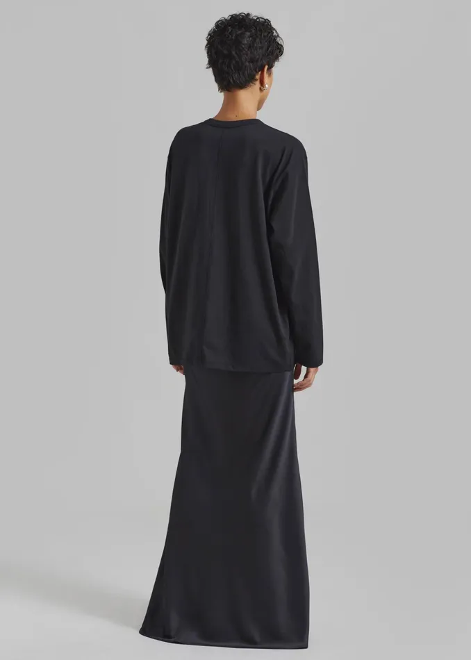 The Frankie Shop Tops Bennett Long Sleeves Tee 8211 Black 8211 Women