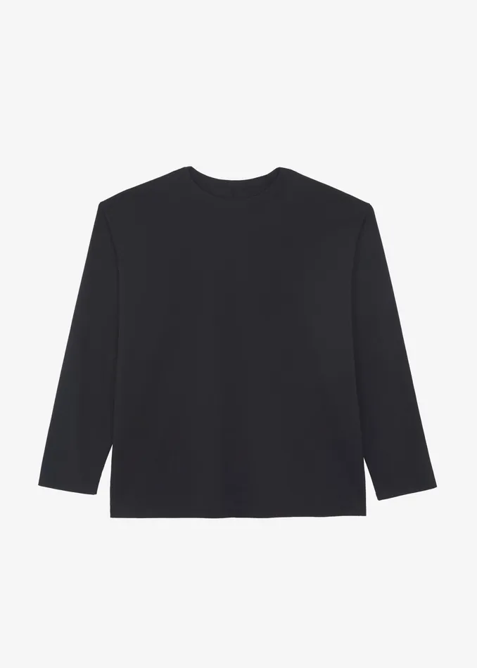 The Frankie Shop Tops Bennett Long Sleeves Tee 8211 Black 8211 Women