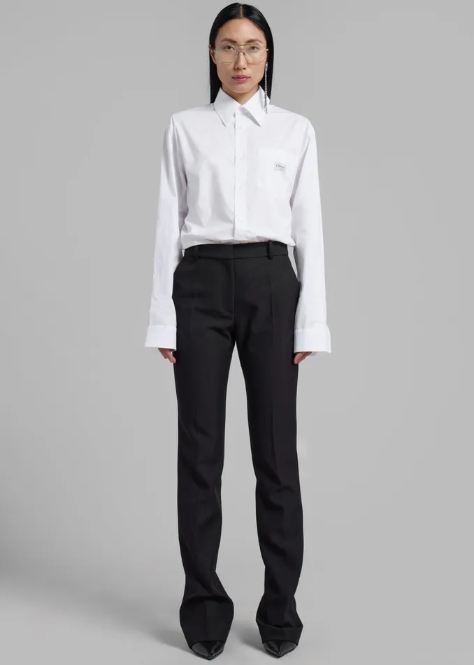 The Frankie Shop Tops Coperni Body Poplin Shirt 8211 White 8211 Women