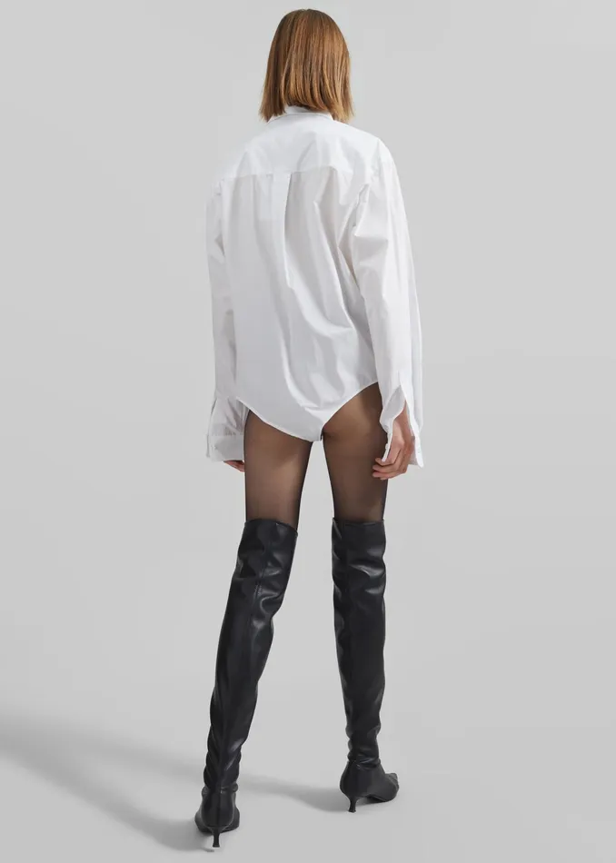 The Frankie Shop Tops Coperni Body Poplin Shirt 8211 White 8211 Women