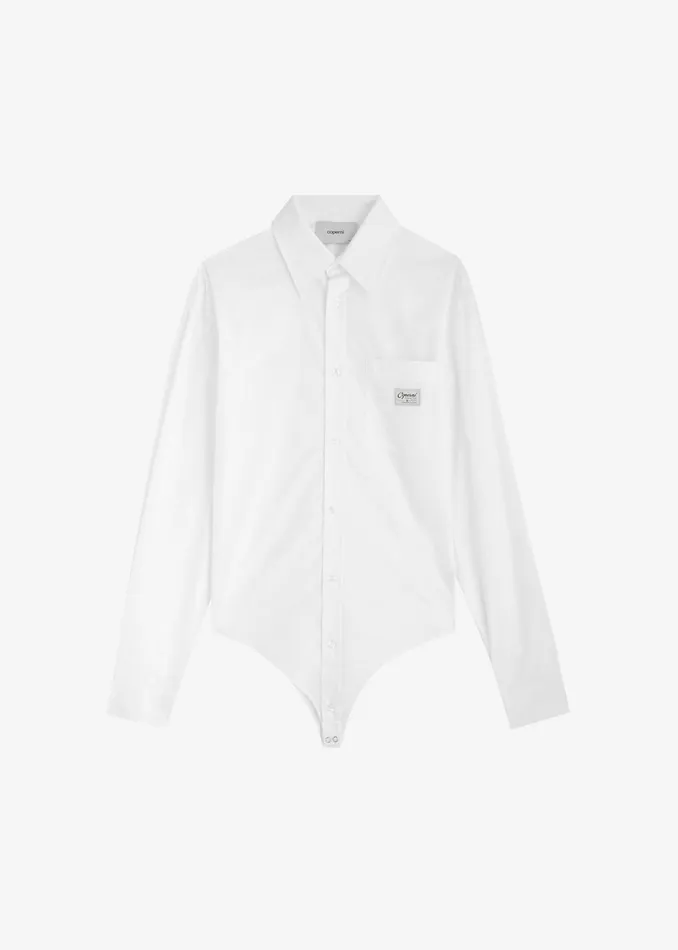 The Frankie Shop Tops Coperni Body Poplin Shirt 8211 White 8211 Women