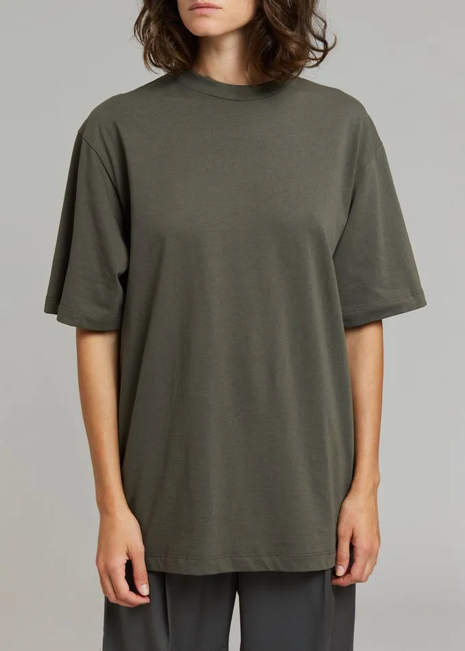 The Frankie Shop Tops Evora Tee 8211 Olive 8211 MenWomen