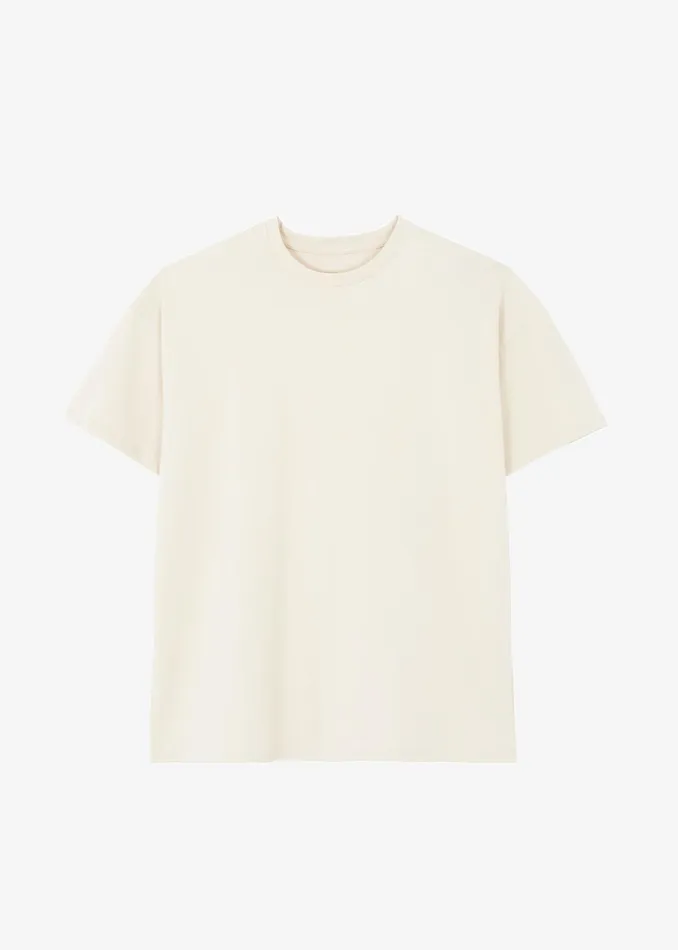 The Frankie Shop Tops Faro Boxy Tee 8211 Beige 8211 Women
