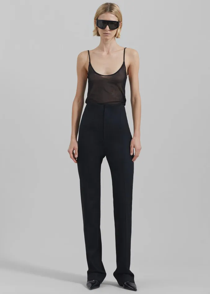 The Frankie Shop Tops Kyla Sheer Tank Top 8211 Black 8211 Women
