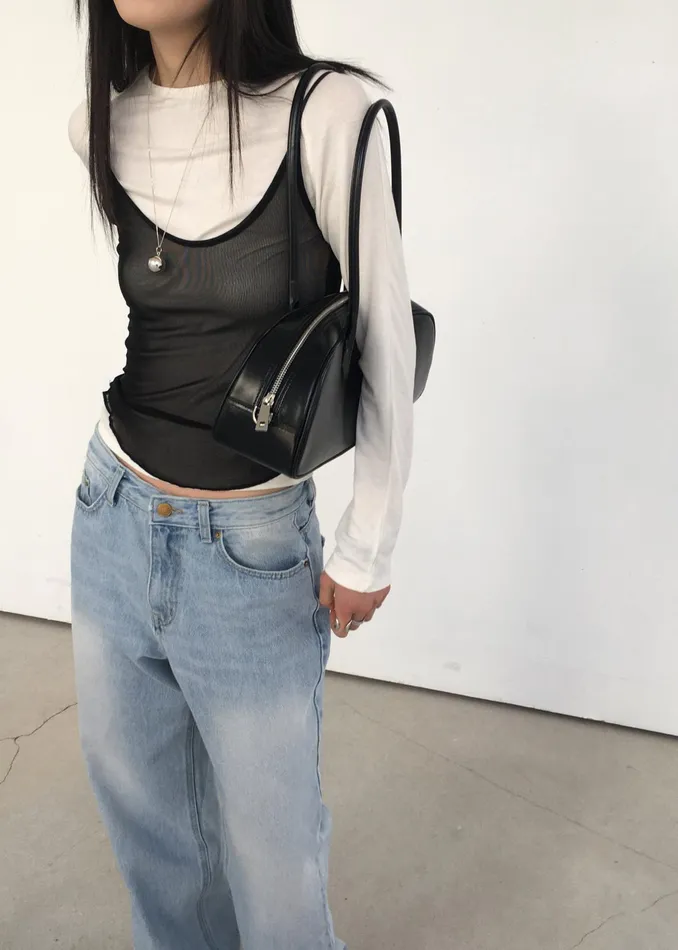 The Frankie Shop Tops Kyla Sheer Tank Top 8211 Black 8211 Women