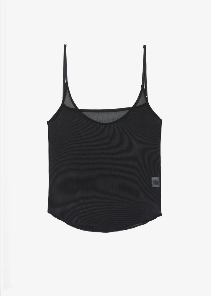 The Frankie Shop Tops Kyla Sheer Tank Top 8211 Black 8211 Women