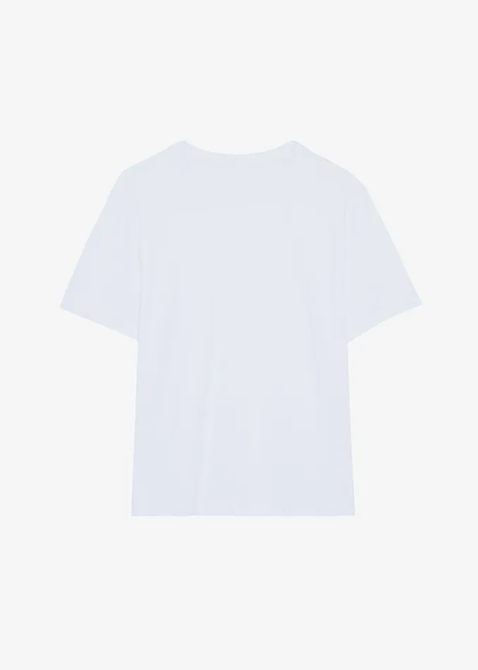 The Frankie Shop Tops Lilou Simple Tee 8211 Optic White 8211 Women