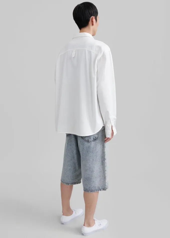 The Frankie Shop Tops Michael Button Up Shirt 8211 White 8211 Men