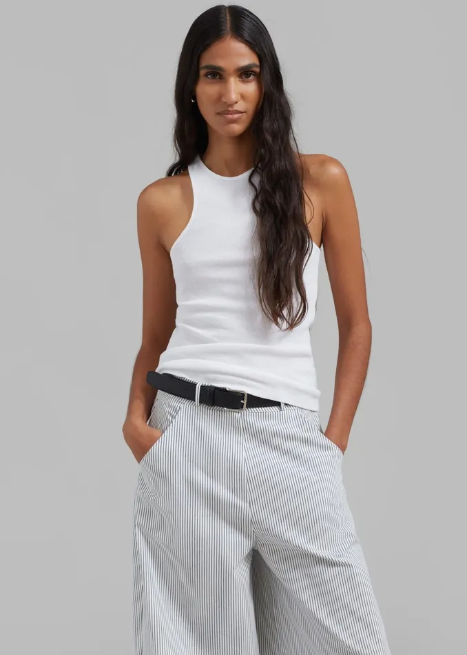 The Frankie Shop Tops Ophelia Rib Tank Top 8211 White 8211 Women
