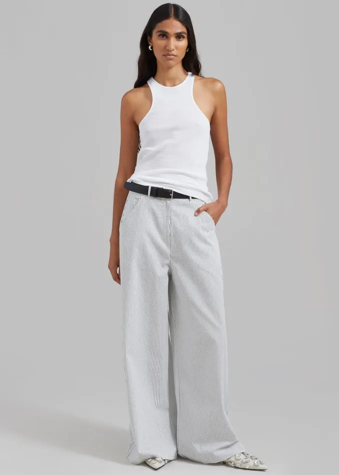 The Frankie Shop Tops Ophelia Rib Tank Top 8211 White 8211 Women