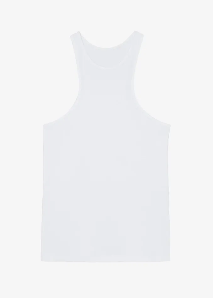 The Frankie Shop Tops Ophelia Rib Tank Top 8211 White 8211 Women