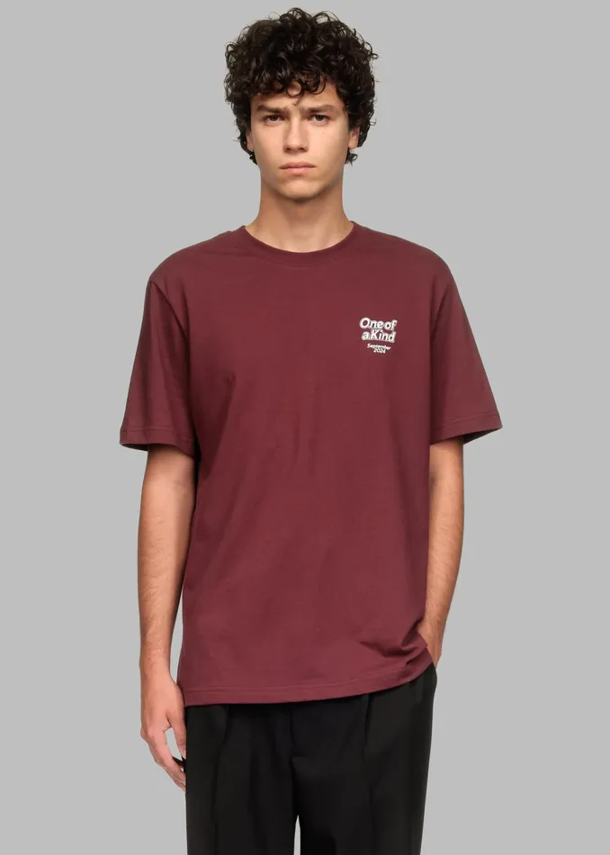 The Frankie Shop Tops Ronan TShirt X Barbie 8211 Burgundy 8211 Men