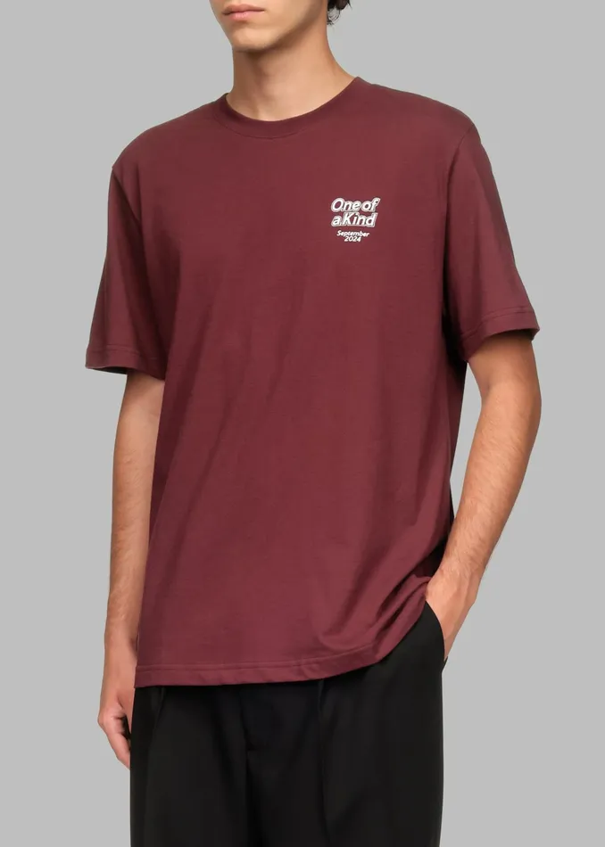 The Frankie Shop Tops Ronan TShirt X Barbie 8211 Burgundy 8211 Men