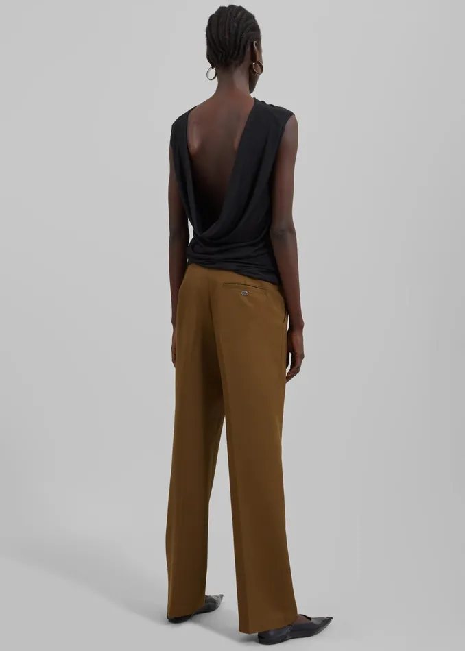 The Frankie Shop Tops Salma Drop Back Blouse 8211 Black 8211 Women