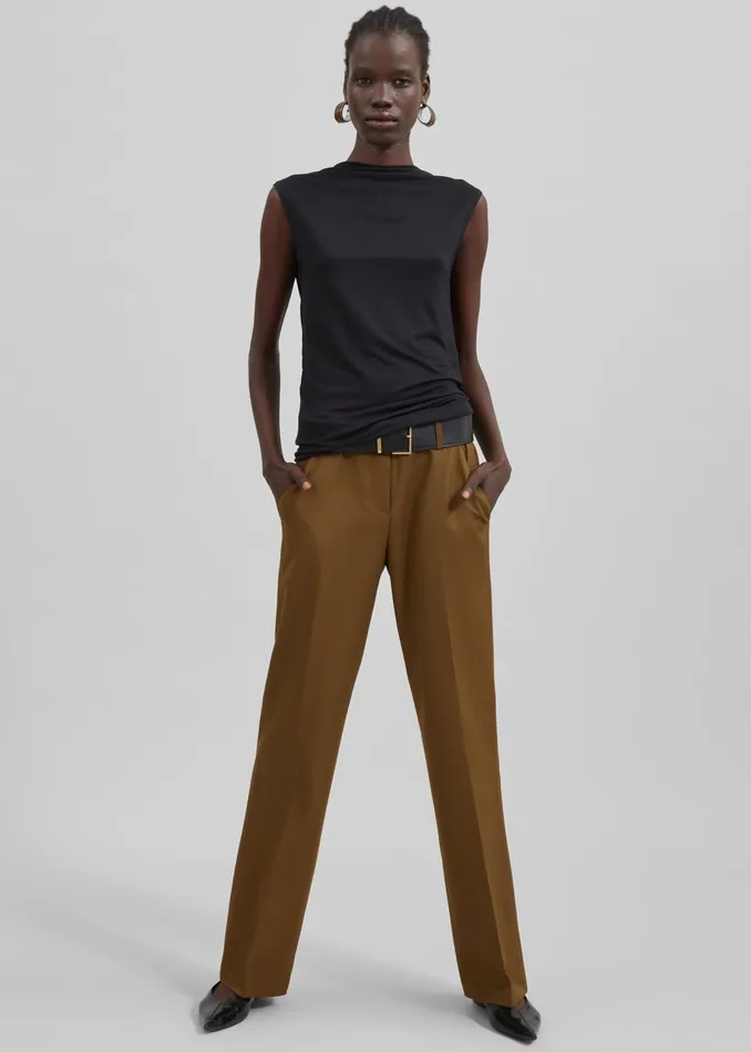 The Frankie Shop Tops Salma Drop Back Blouse 8211 Black 8211 Women