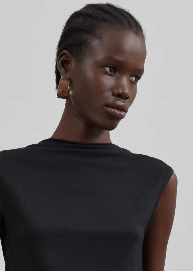 The Frankie Shop Tops Salma Drop Back Blouse 8211 Black 8211 Women