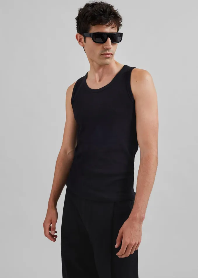 The Frankie Shop Tops Samse Samse Salars Tank Top 8211 Black 8211 Men