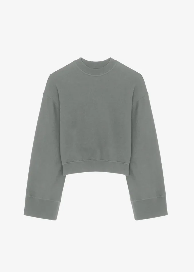The Frankie Shop Tops Talia Sweatshirt 8211 Light Khaki 8211 Women