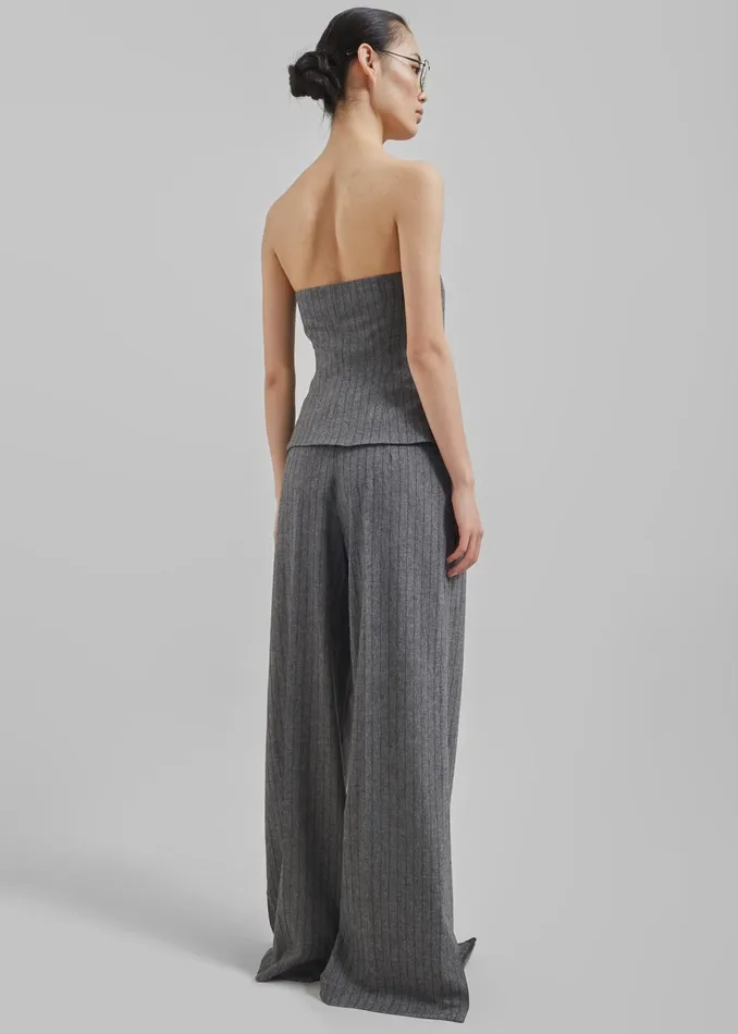 The Frankie Shop Tops The Garment Tilda Tube Top 8211 GreyBlack Stripe 8211 Women