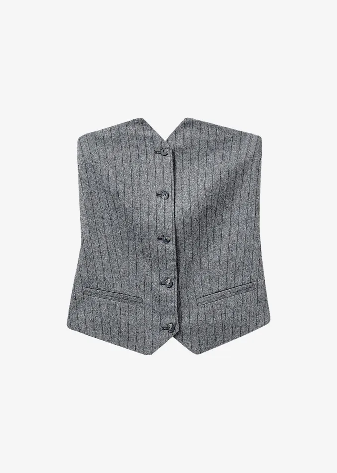 The Frankie Shop Tops The Garment Tilda Tube Top 8211 GreyBlack Stripe 8211 Women