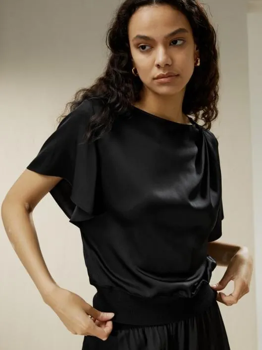The Peplos Shirt Women Lilysilk Tops