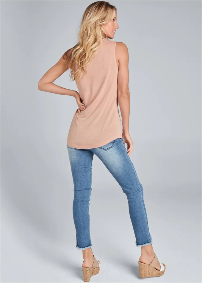 TIE DETAIL CASUAL TOP Pink Women VENUS Casual Tops
