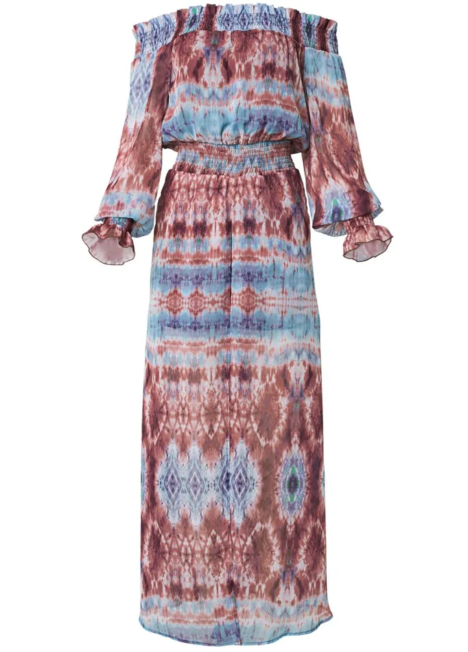 Tie Dye Highlow Romper Light Blue Multi Women VENUS Casual Jumpsuits and Rompers
