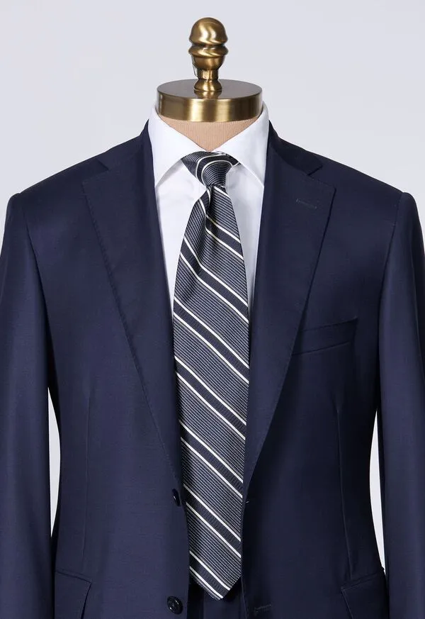 Ties Paulstuart Mens Silk Jacquard Macclesfield Stripe Tie Black Ties Paulstuart Mens Silk Jacquard Macclesfield Stripe Tie Black