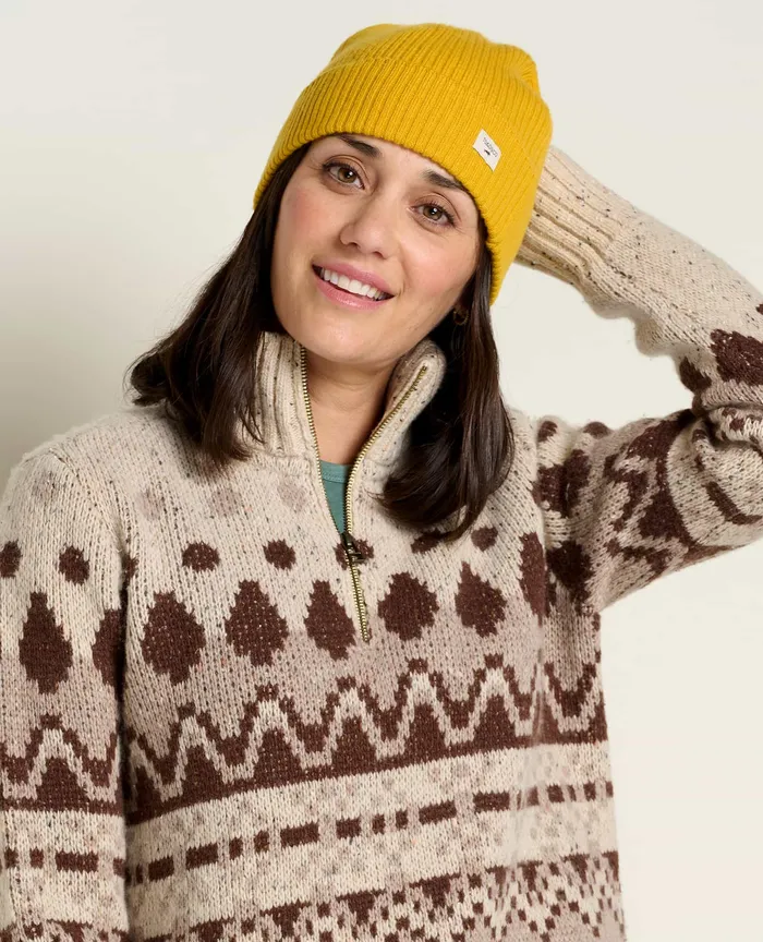 ToadandCo Sweaters Women8217s Women8217s Wilde Quarter Zip Sweater Dark Roast