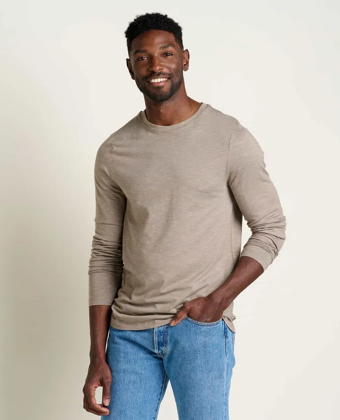 ToadandCo Tempo Long Sleeve Crew Dark Chino Men8217s TShirts