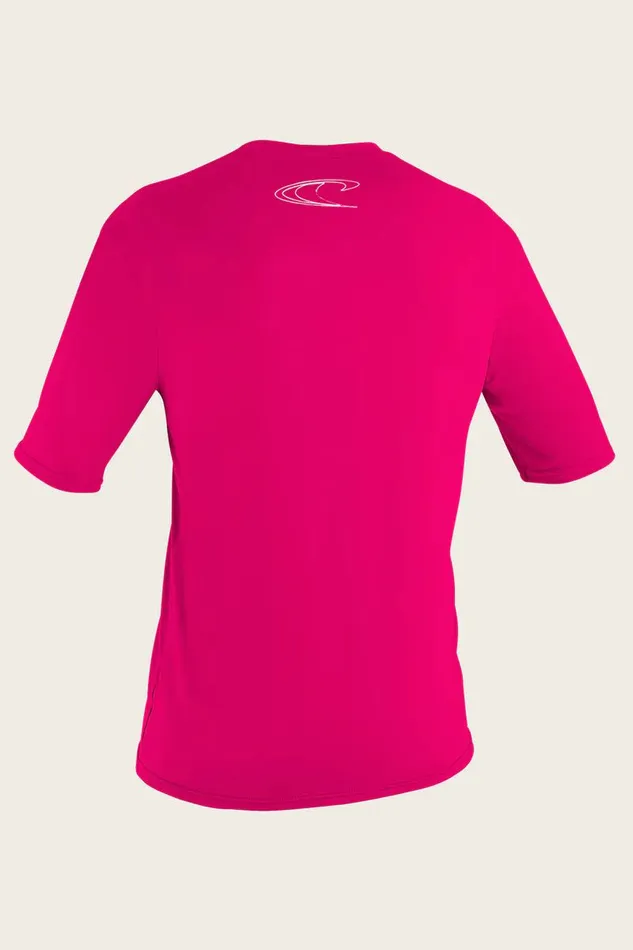 TODDLER BASIC SKINS 50 SS SUN SHIRT Fox Pink Kids O039NEILL Youth Wetsuits