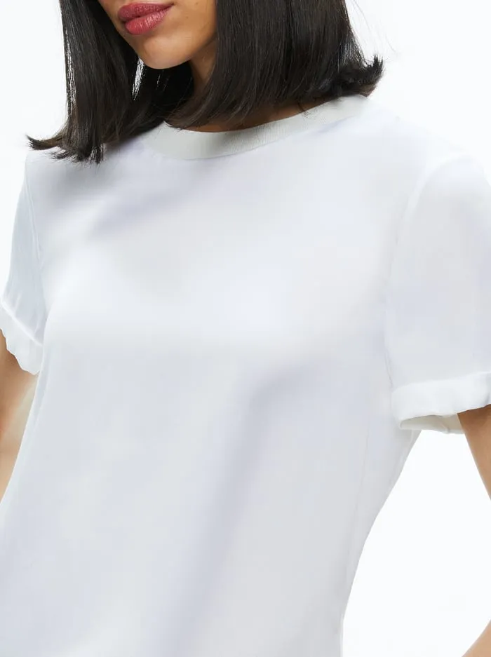 Tops Women Alice Olivia Braden Relaxed Tee Off White