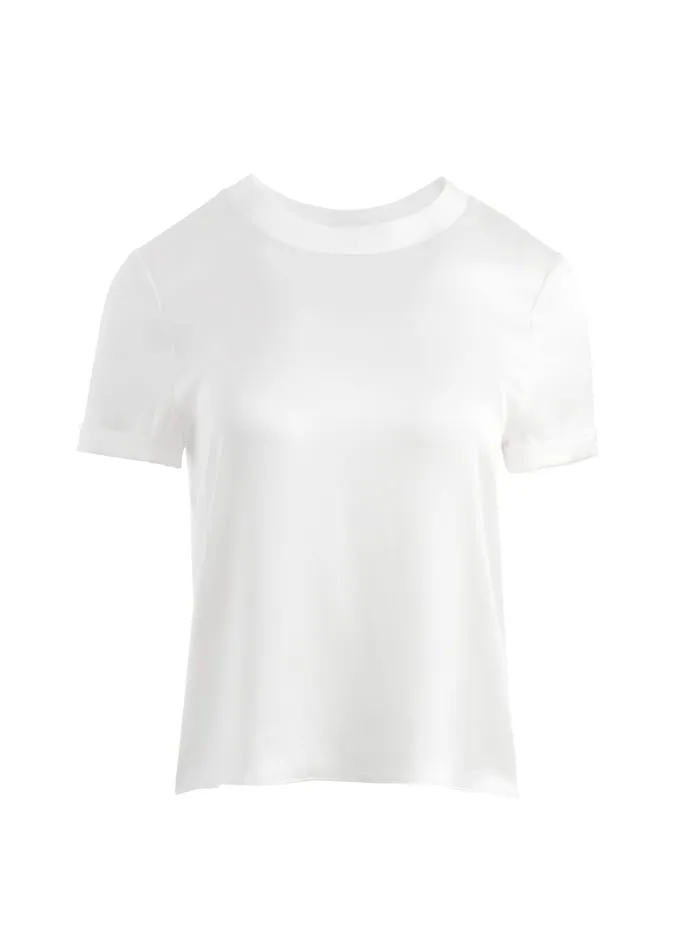 Tops Women Alice Olivia Braden Relaxed Tee Off White