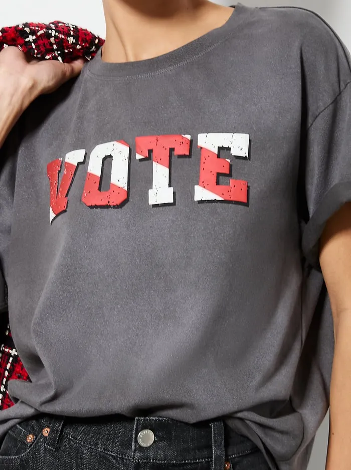 Tops Women Alice Olivia I Am A Voter Evan Oversized Tee United