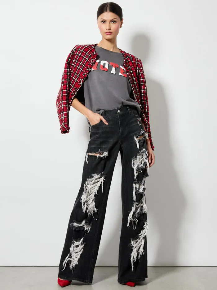 Tops Women Alice Olivia I Am A Voter Evan Oversized Tee United