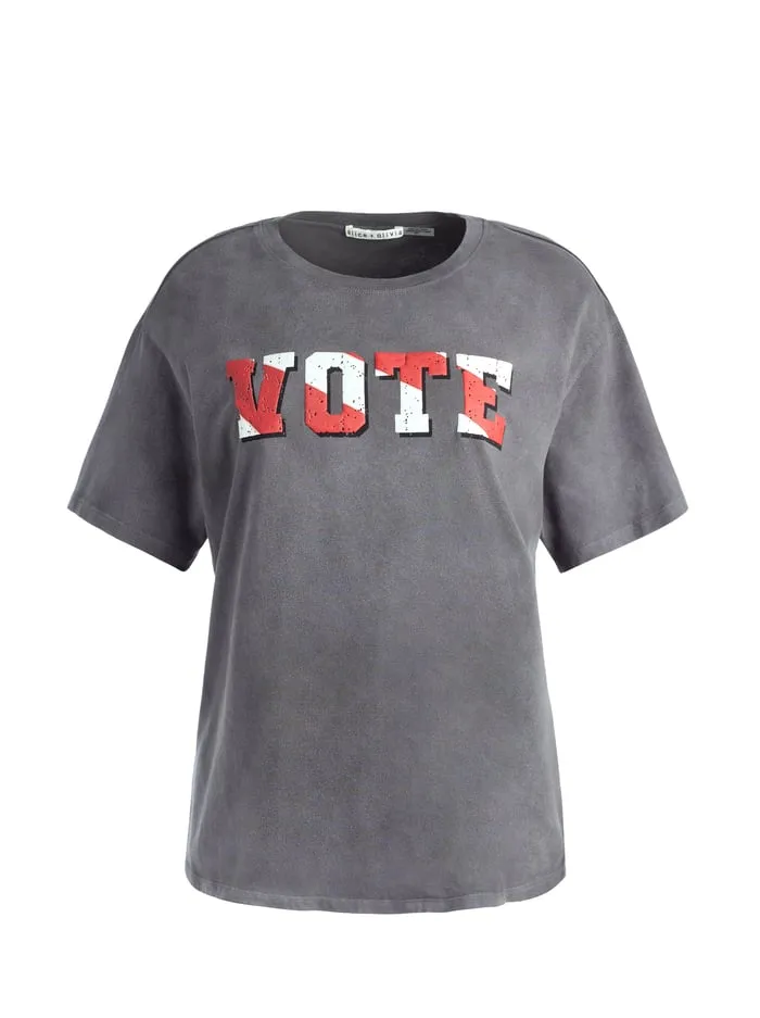 Tops Women Alice Olivia I Am A Voter Evan Oversized Tee United