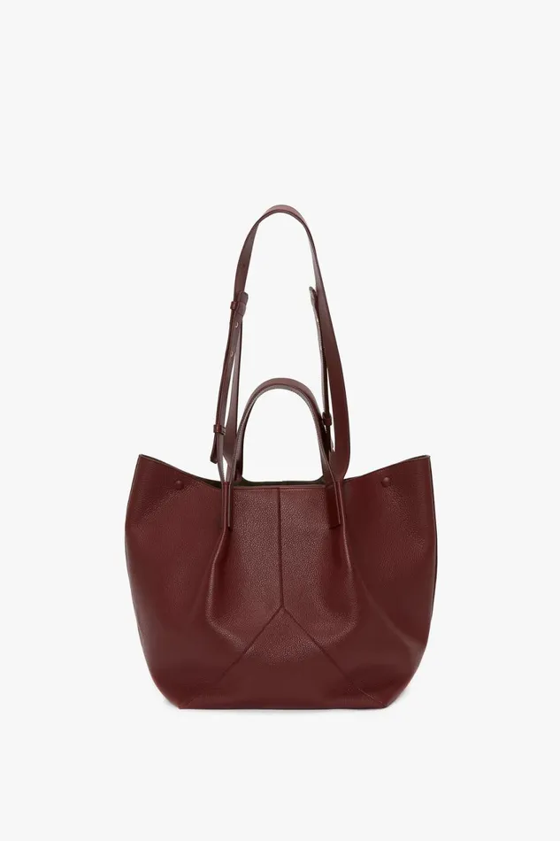 Tote Bags Women Victoria Beckham W11 Medium Tote In Burgundy Leather