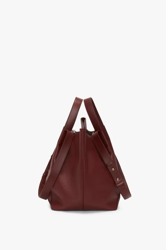 Tote Bags Women Victoria Beckham W11 Medium Tote In Burgundy Leather
