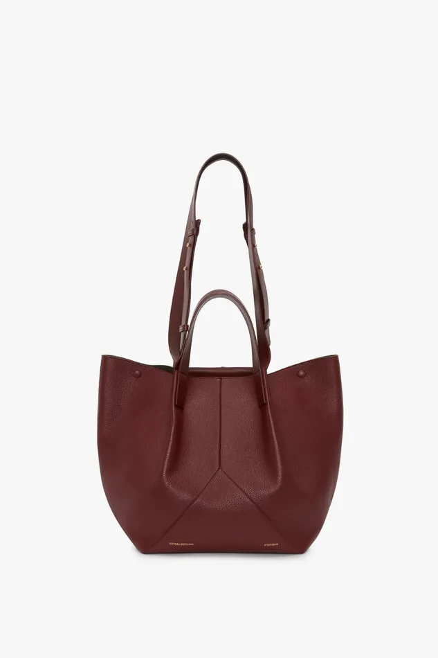 Tote Bags Women Victoria Beckham W11 Medium Tote In Burgundy Leather
