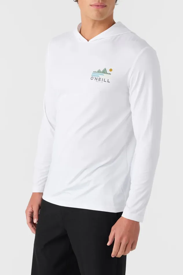 TRVLR UPF HOODED LONG SLEEVE PULLOVER White 3 Men O039NEILL Featured