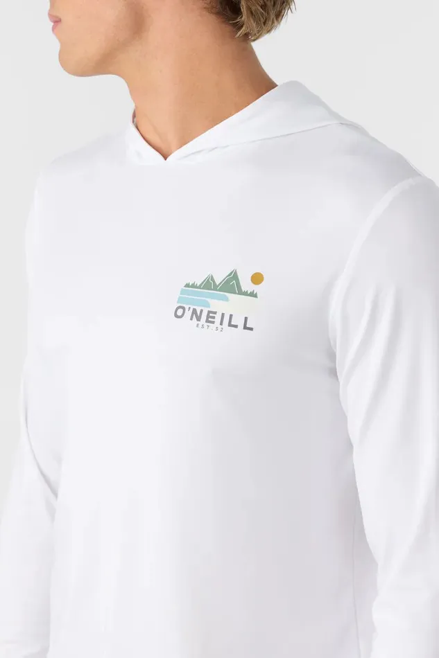 TRVLR UPF HOODED LONG SLEEVE PULLOVER White 3 Men O039NEILL Featured