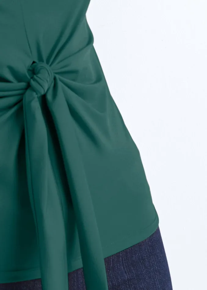 TWIST KNOT FRONT TOP Green Women VENUS Blouses