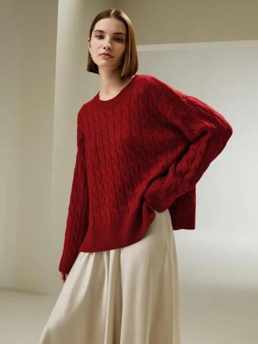 Ultrafein Merino Wool Crewneck Sweater Women Lilysilk Knitwear