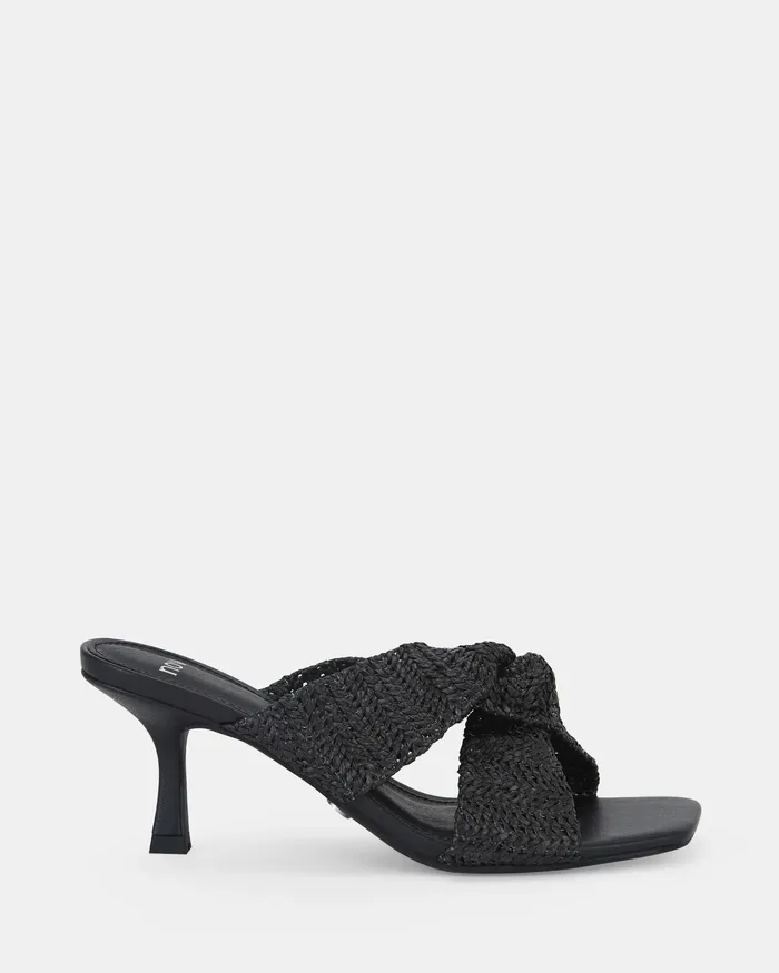 URBINOS BLACK Open Toe Heels Party NOVO Shoes Women