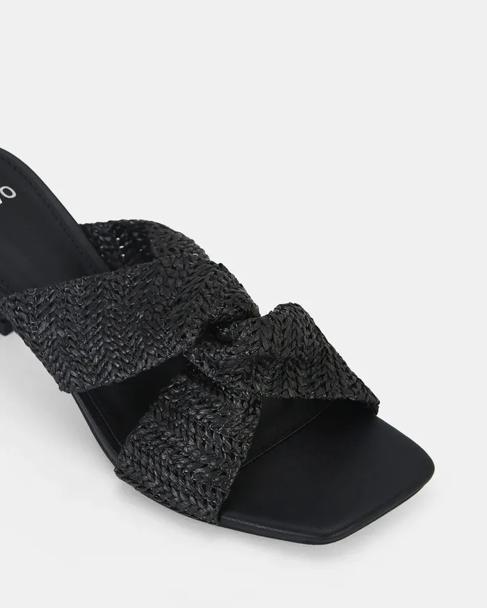 URBINOS BLACK Open Toe Heels Party NOVO Shoes Women