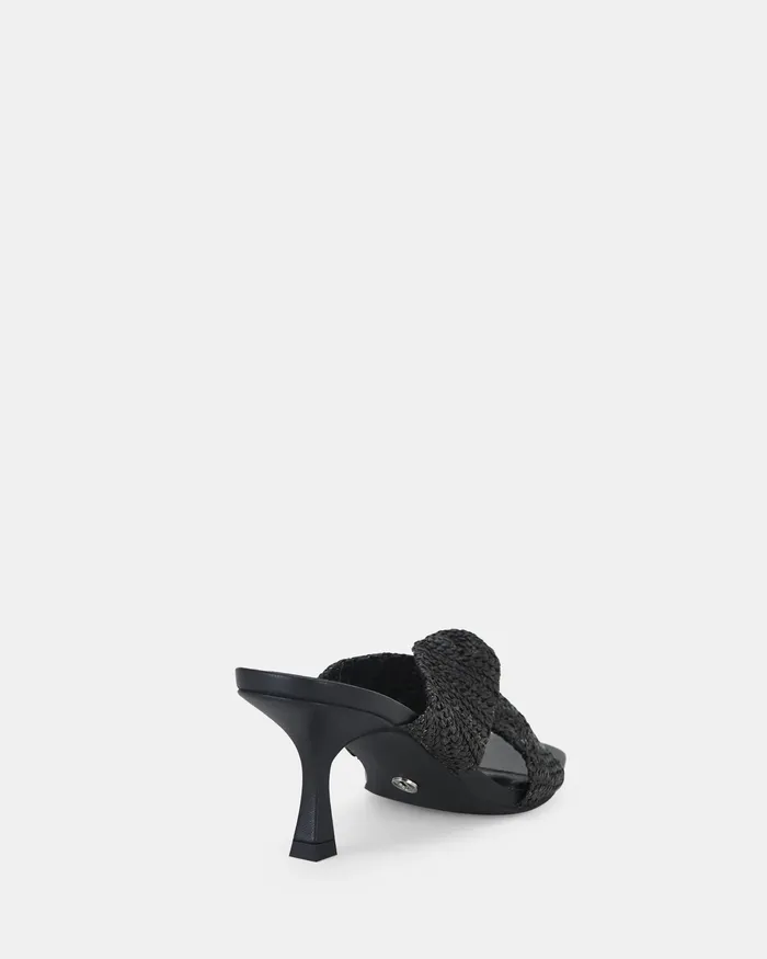URBINOS BLACK Open Toe Heels Party NOVO Shoes Women